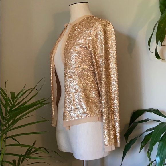 ✨bebe - Matte Sequine and Chiffon Top - Medium - Picture 5 of 11